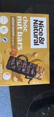 choc nut bars salted caramel with dark choc