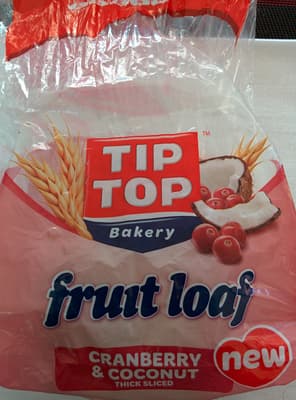 Fruit Loaf - Cranberry & Coconut Thick Sliced