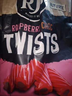 Raspberry choc twists