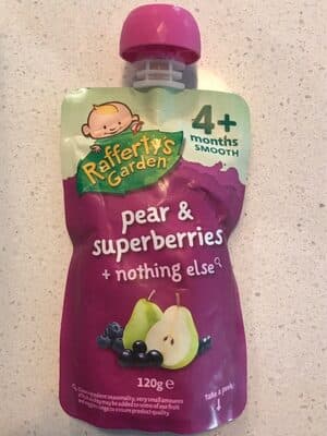 pear & raspberries