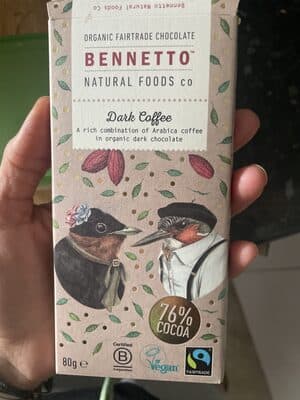 Organic Fairtrade Chocolate Dark Coffee