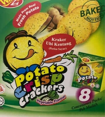 Potato crisp crackers
