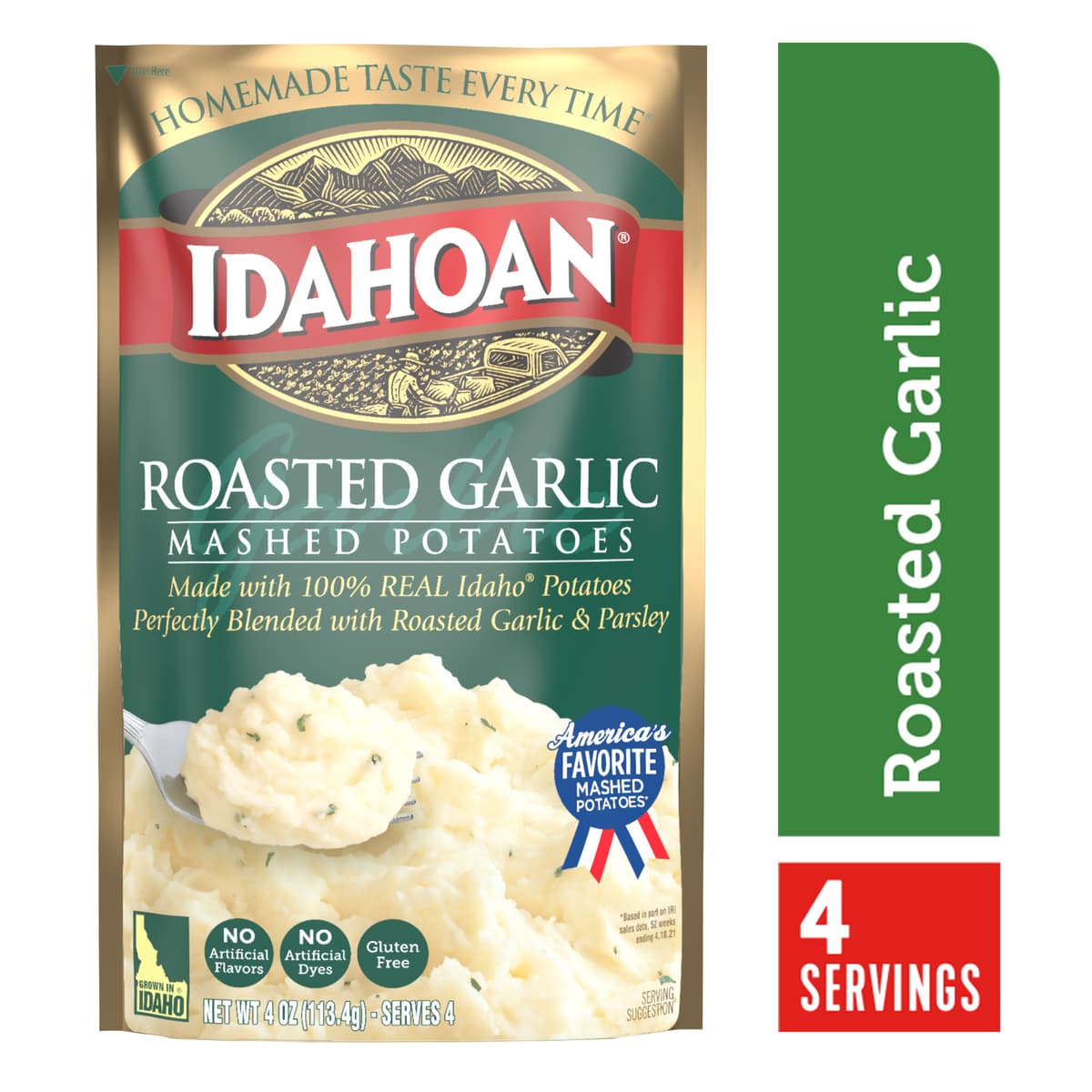 Roasted Garlic Mashed Potatoes with Parsley