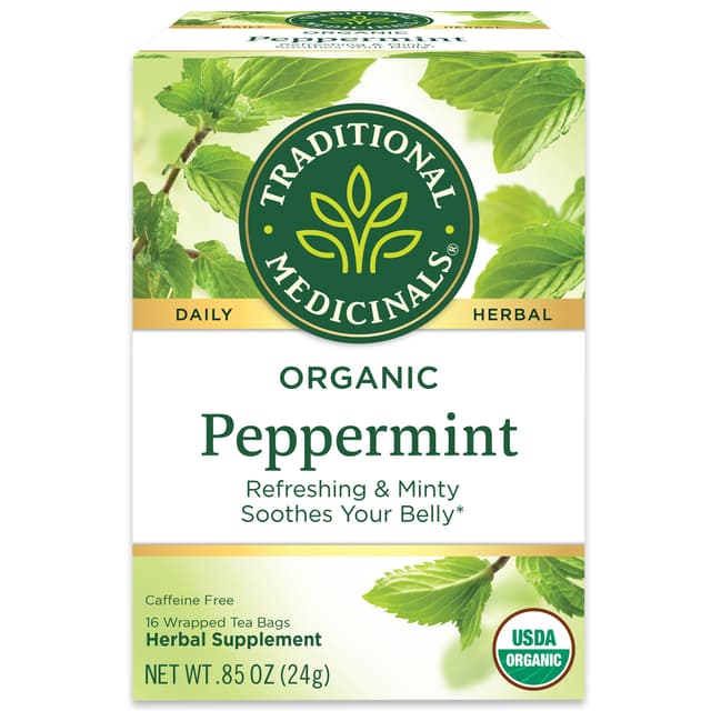 Organic Herbal Tea Supplement, Peppermint
