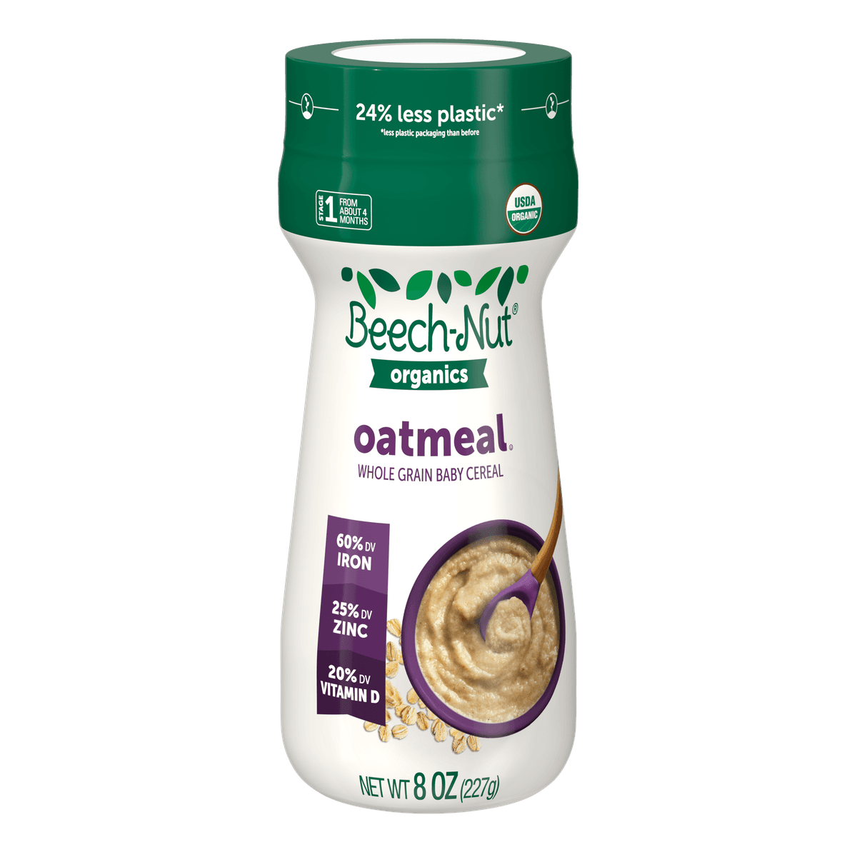 Beech nut whole grain baby cereal