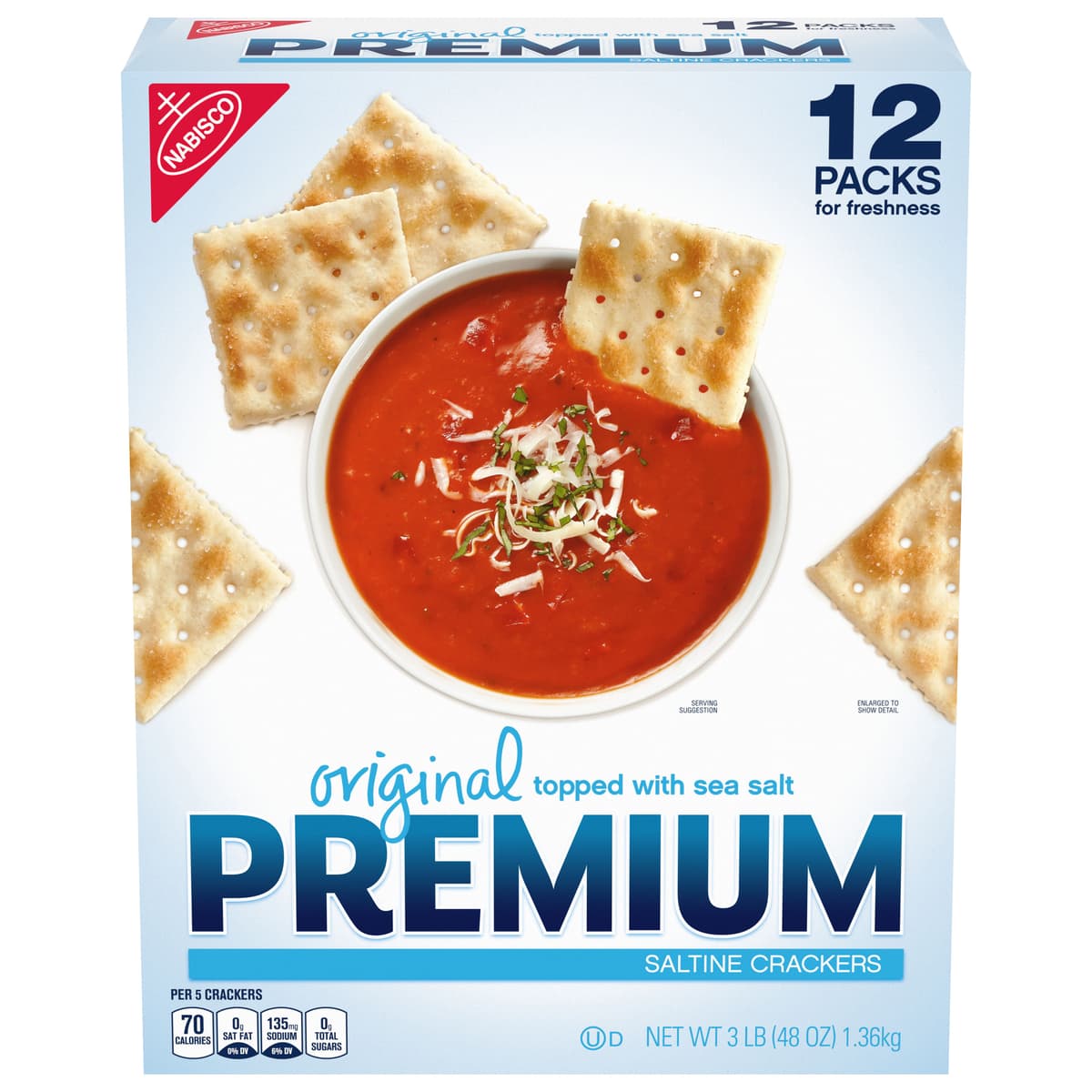Original Topped With Sea Salt Premium Saltine Crackers