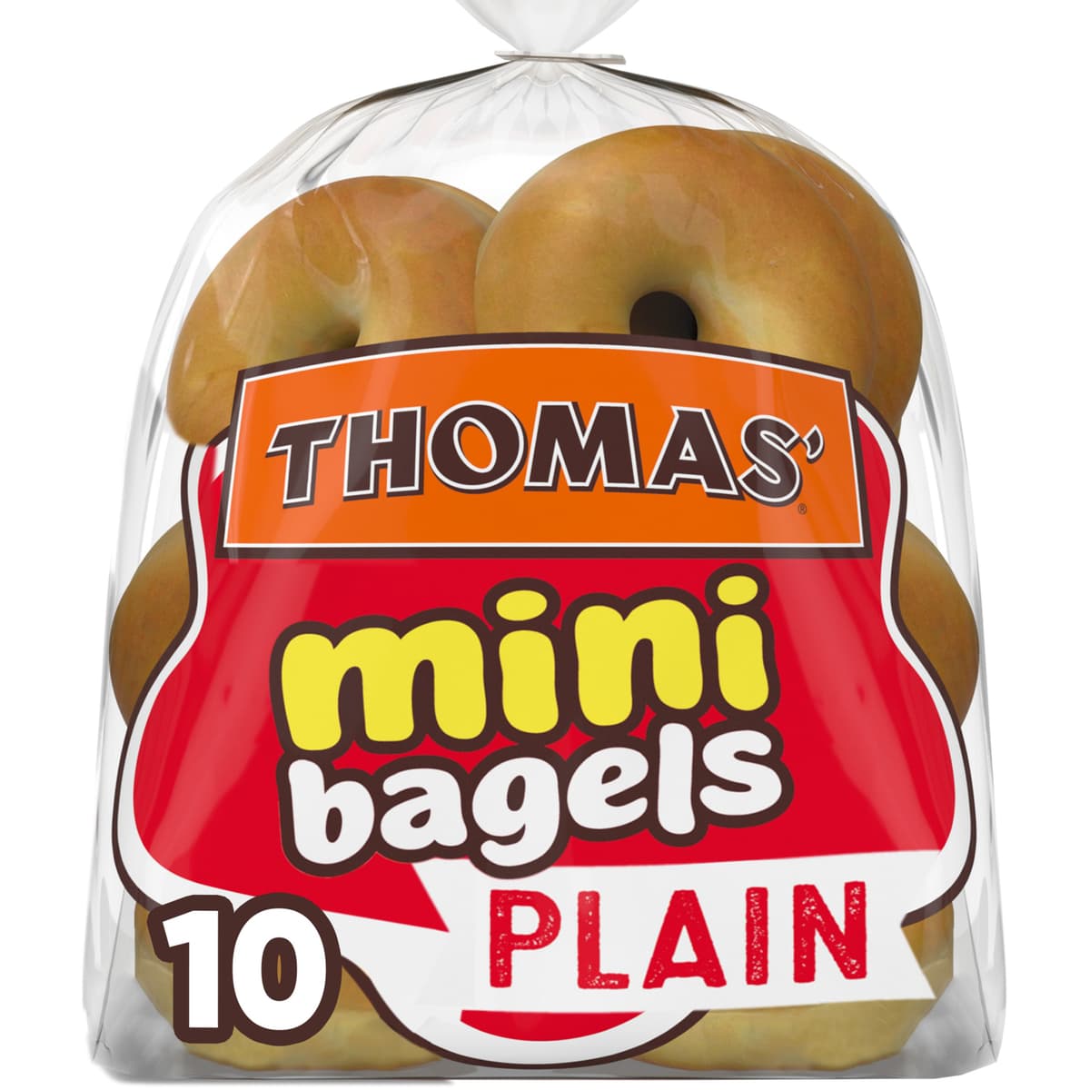 Plain Pre-Sliced Mini Bagels