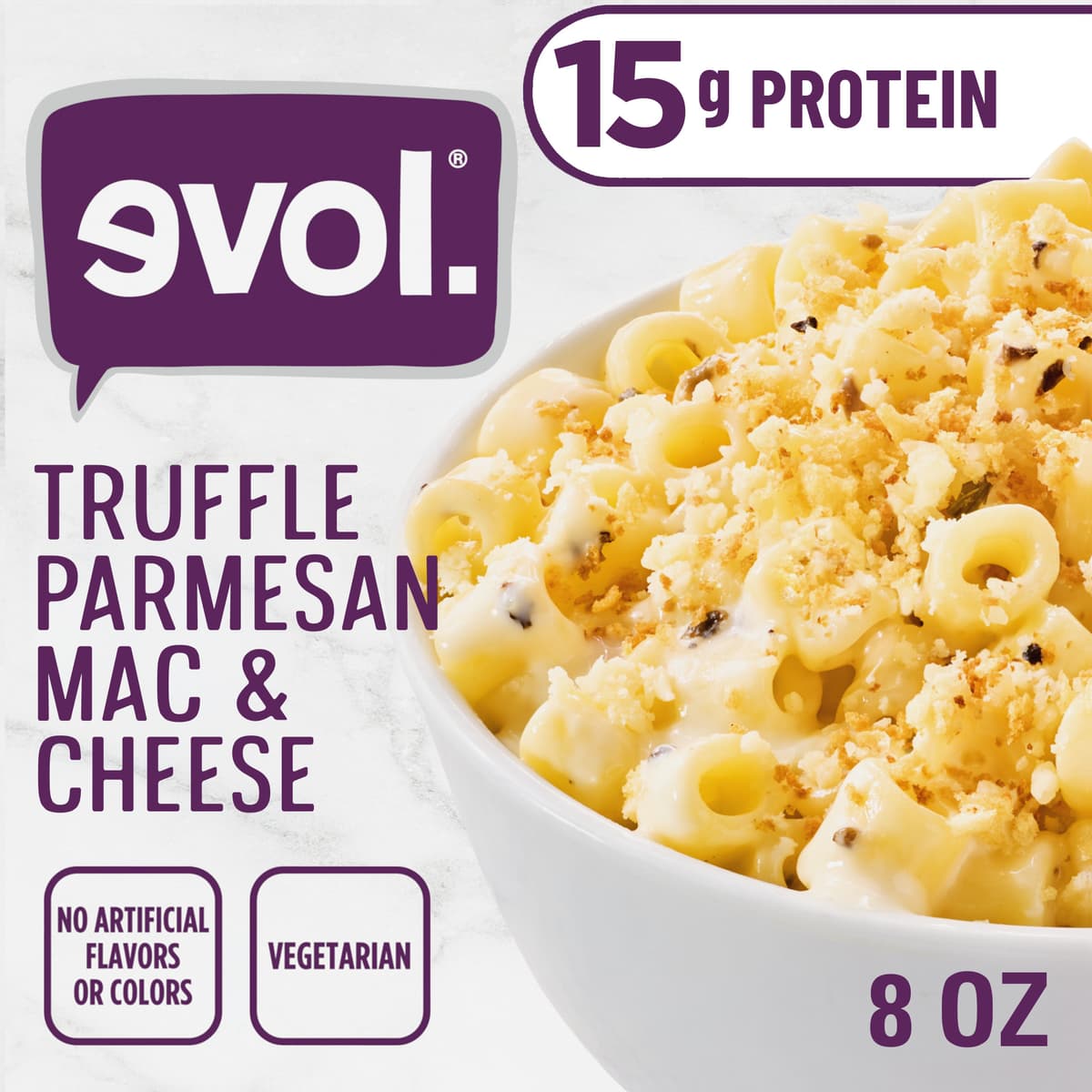 Truffle Parmesan Mac & Cheese Tubetti Pasta and Creamy Truffle Parmesan Cheddar Cheese Sauce All Topped with Insanely Tasty Panko Breadcrumbs