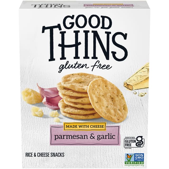 Gluten Free Parmesan & Garlic Rice & Cheese Snacks