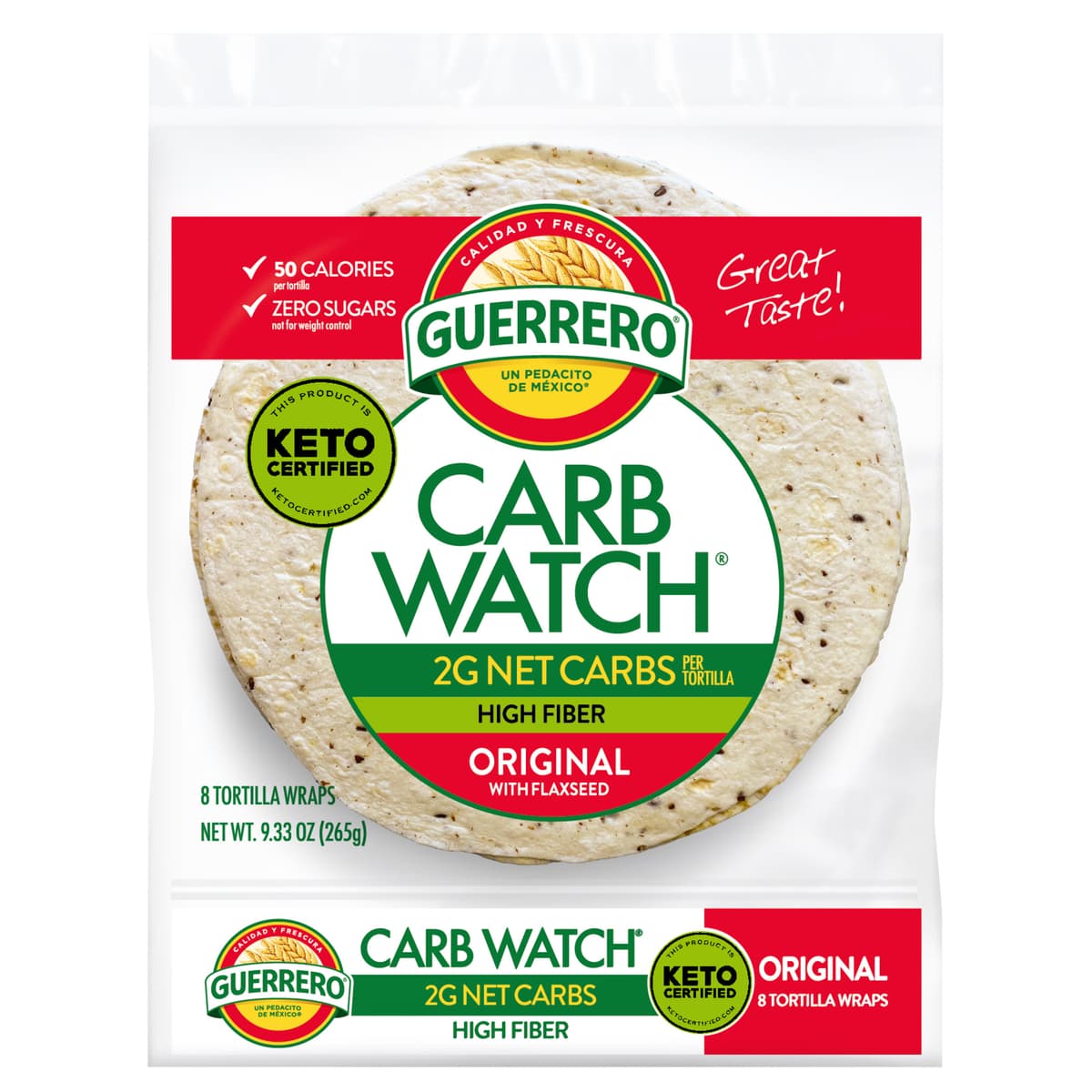 Guerrero Nutri-Ricas Carb Watch Flour Tortillas With Flaxseed
