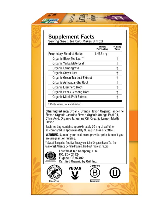 Yogi Sweet Tangerine Positive Energy Herbal Tea