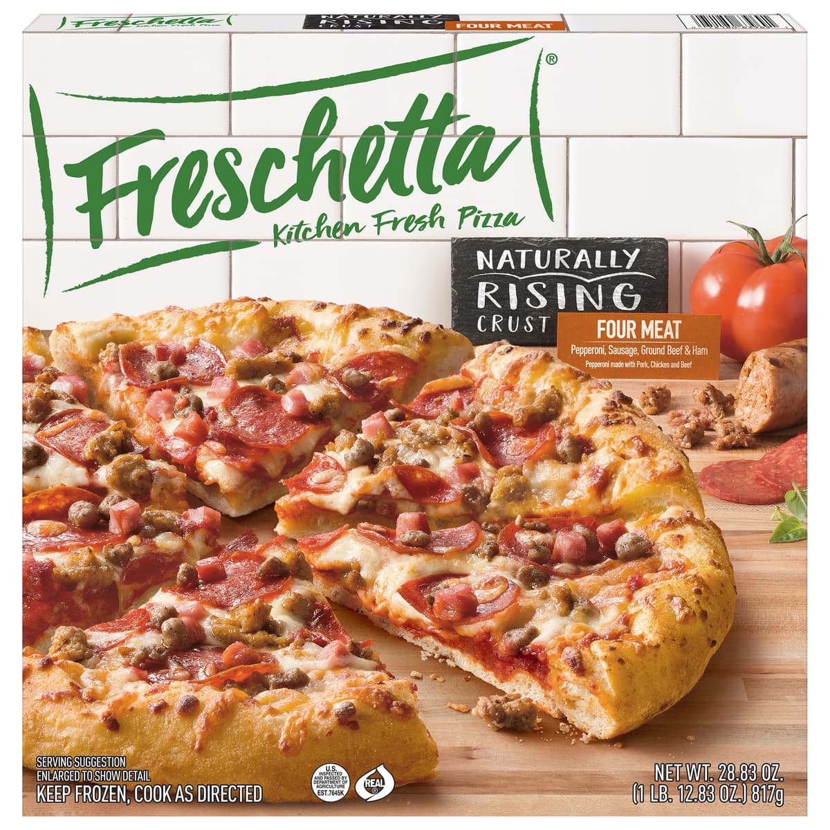 Four Meat Pepperoni, Sausage, Ground Beef & Ham Naturally Rising Crust Pizza