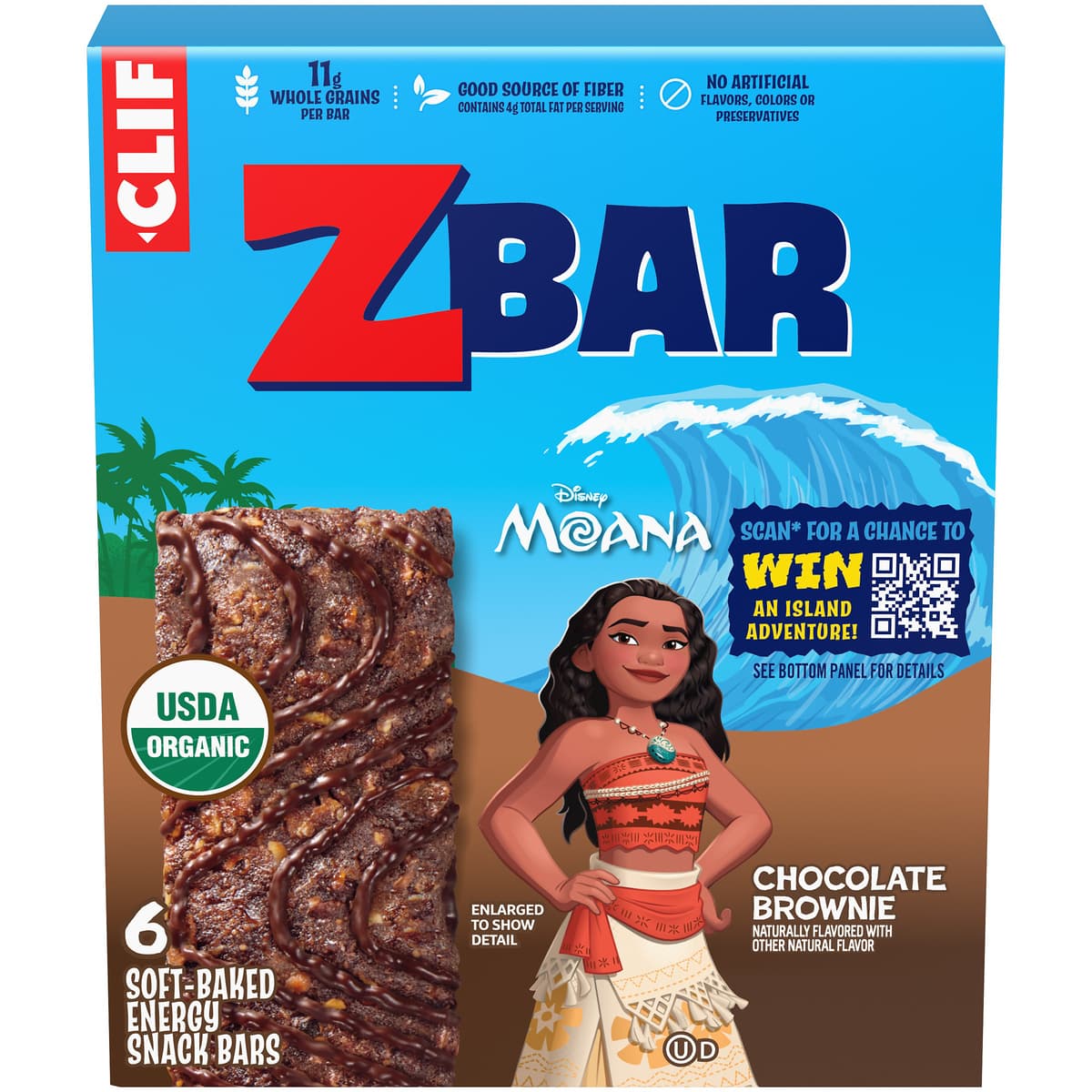 Chocolate Brownie Baked Whole Grain Energy Snack Bars