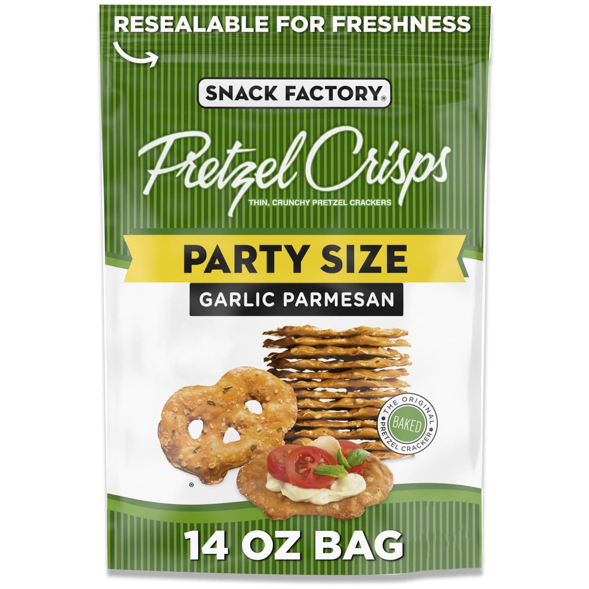 Garlic Parmesan Thin, Crunchy Pretzel Crackers