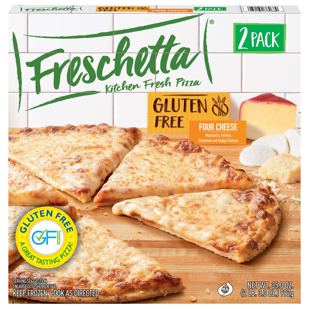 Four Cheese Mozzarella, Fontina, Parmesan and Asiago Cheeses Pizza