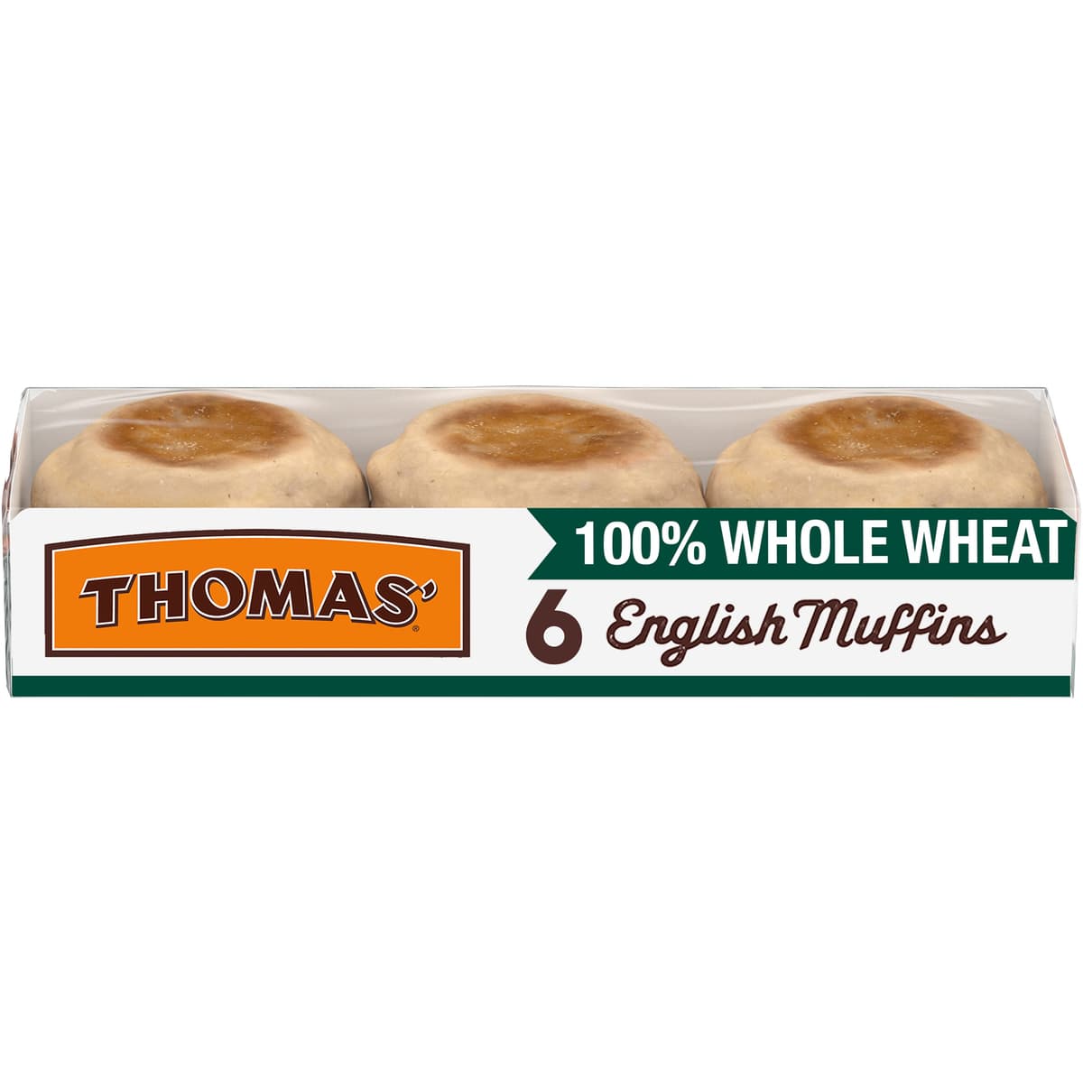 100% WHOLE WHEAT ENGLISH MUFFINS