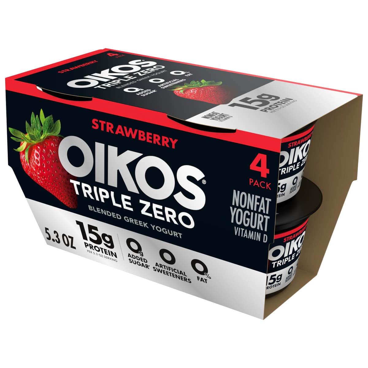 Strawberry Flavor Triple Zero Blended Greek Nonfat Yogurt