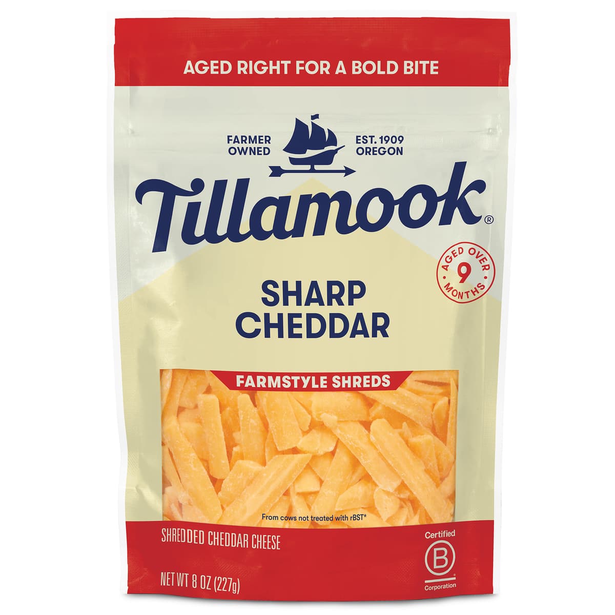Sharp Cheddar Farmstyle Thick Cut Shredded Cheese