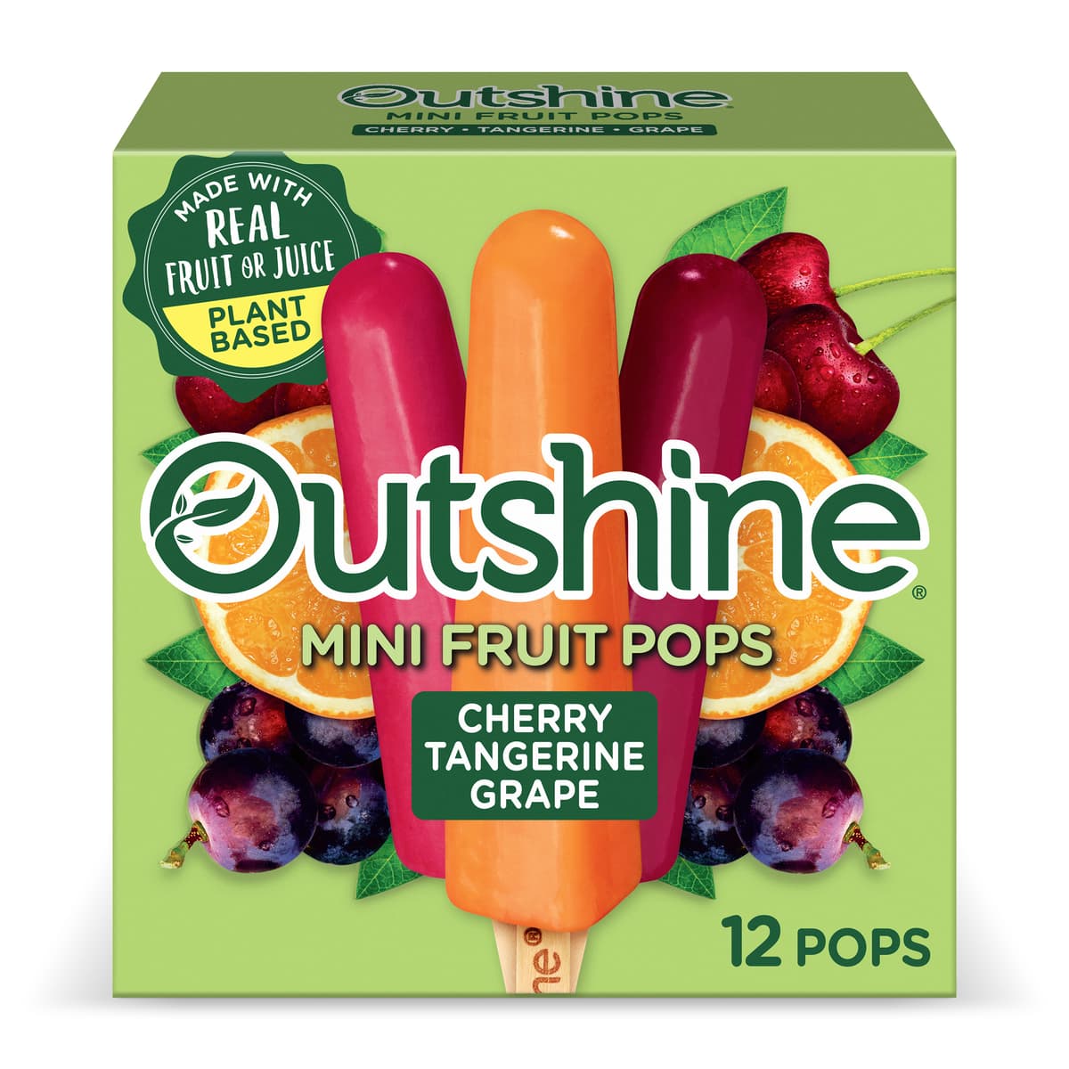Cherry, Tangerine, Grape Assorted Fruit Ice Bars