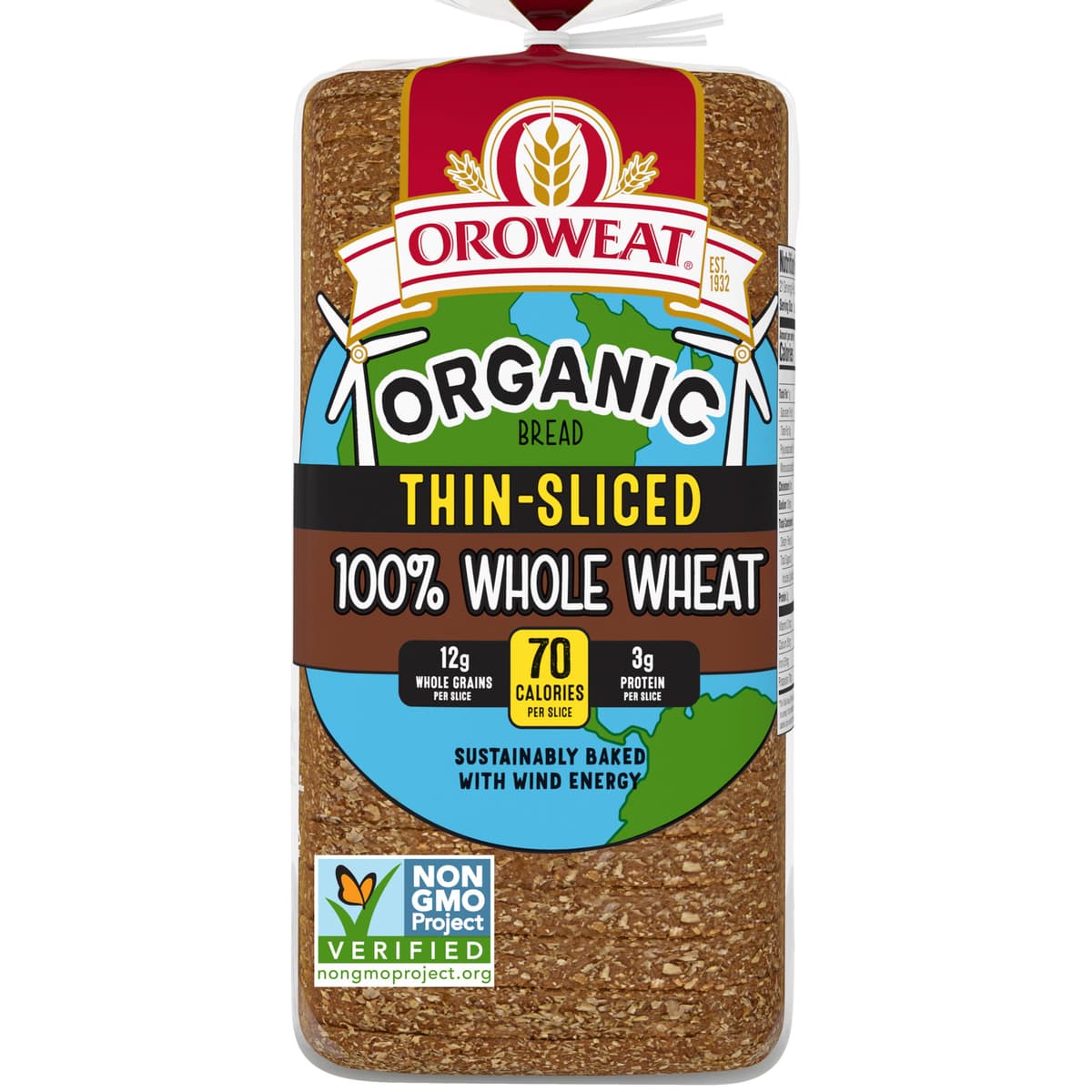 100% Whole Wheat Thin-Sliced Bread