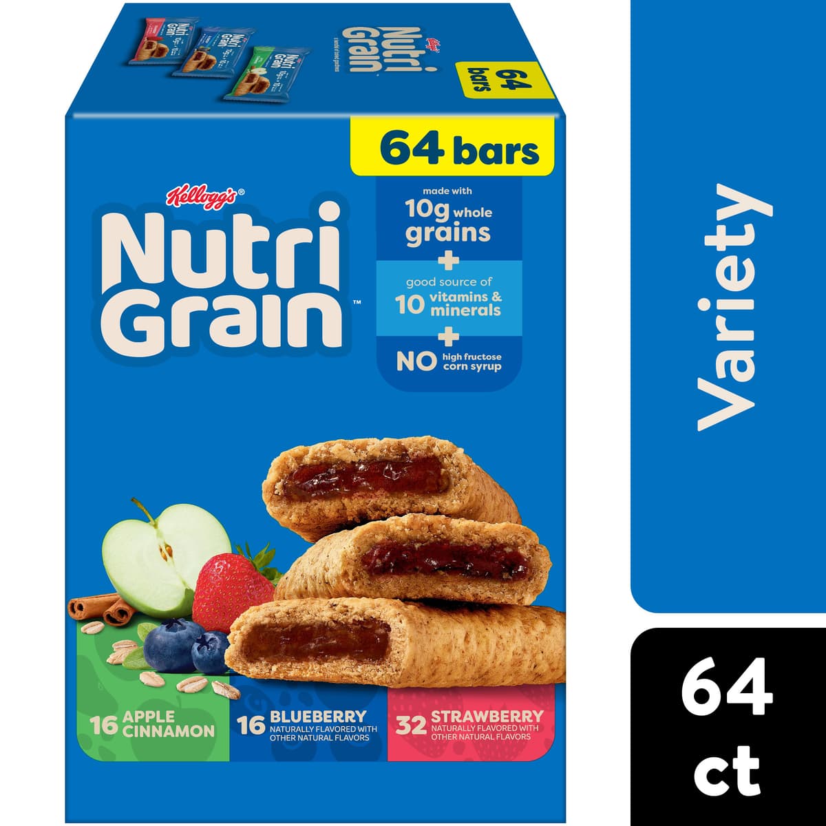 Nutri Grain Soft Baked Strawberry Blueberry Apple Cinnamon Breakfast Bars