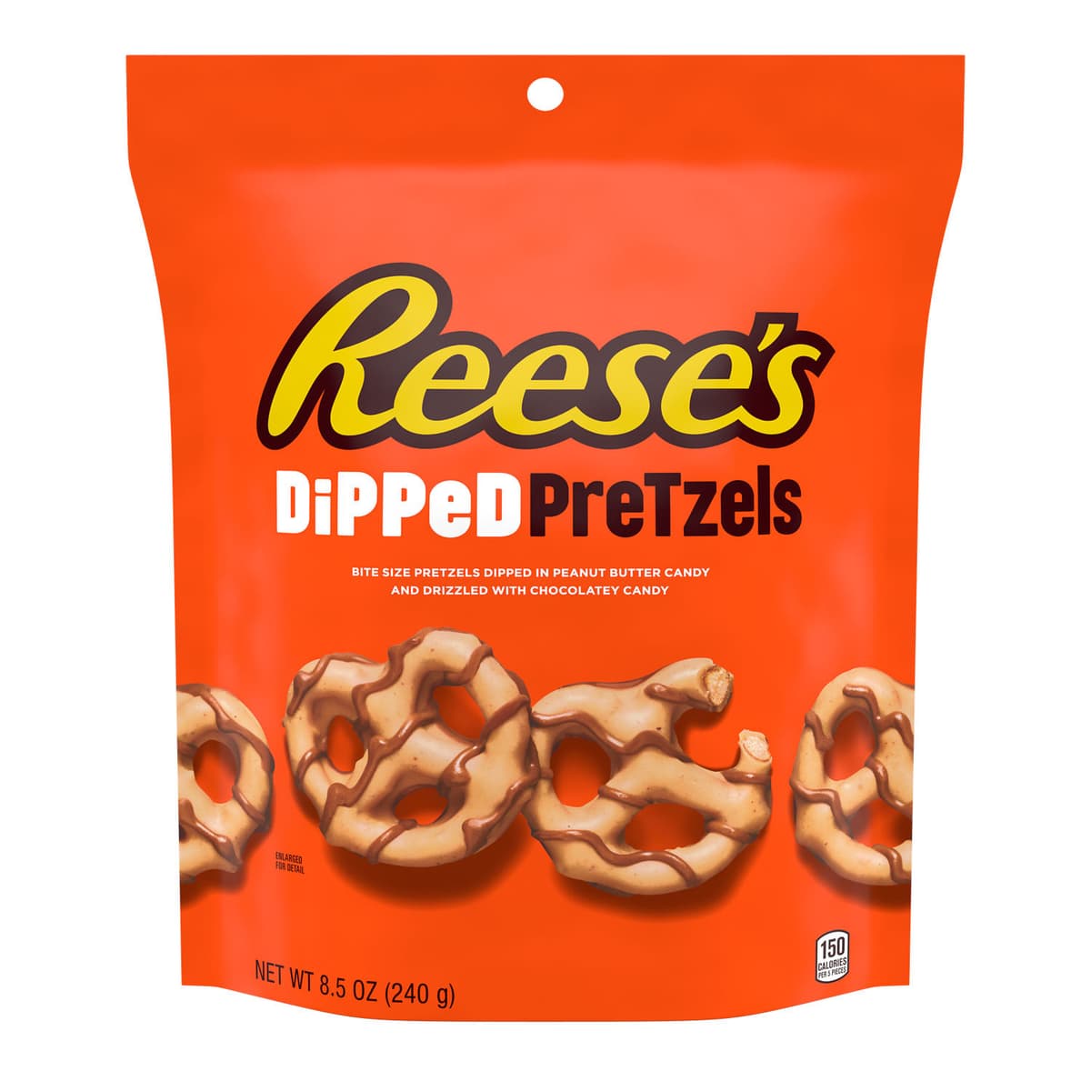 Dipped Pretzels Bite Size Pretzels Dipped in Peanut Butter Candy and Drizzled with Milk Chocolate