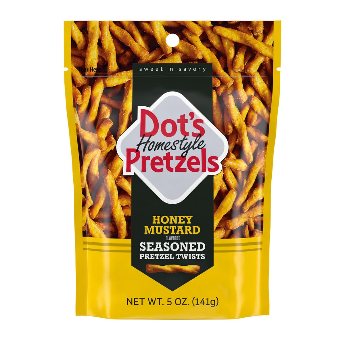 Dot's Pretzels Homestyle Honey Mustard Seasoned Pretzel Twists 5 Oz
