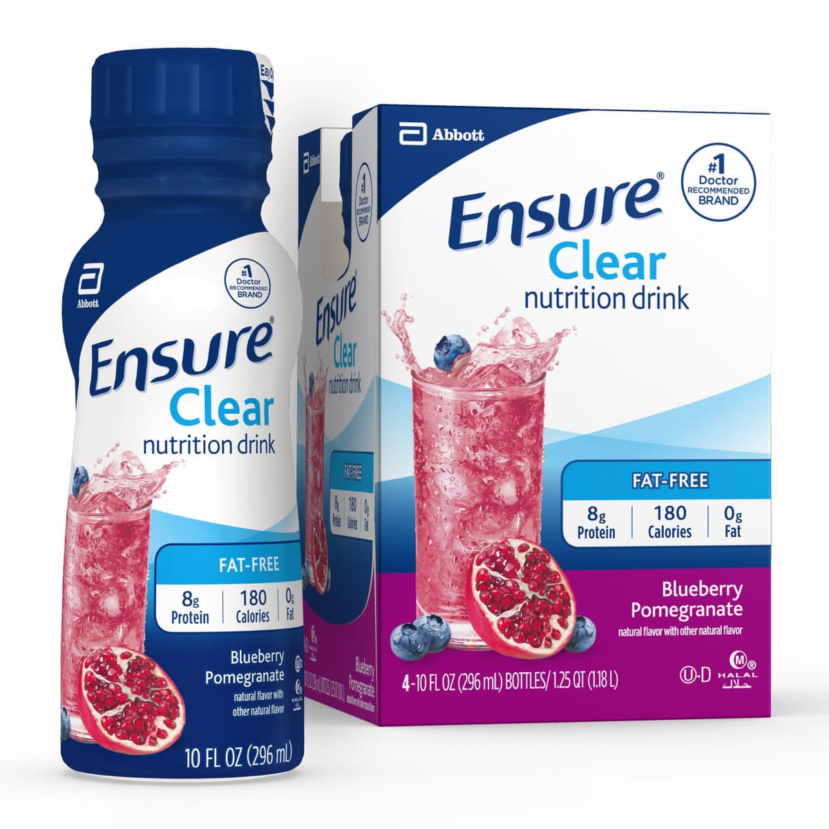 Ensure Clear Nutrition Drink, Blueberry, Pomegranate