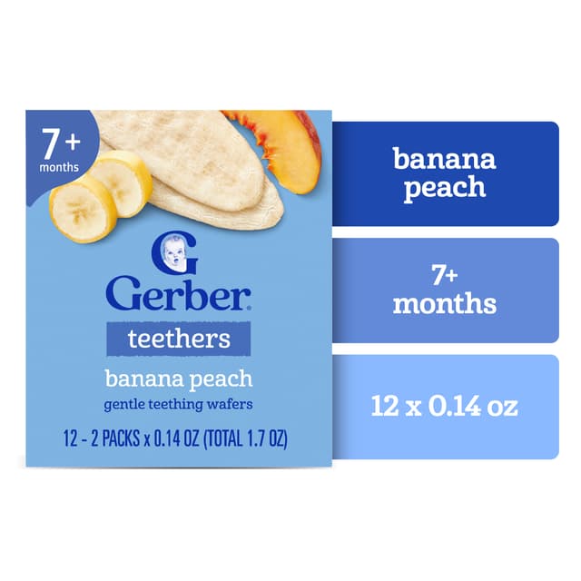 Teethers Gentle Teething Wafers Banana Peach