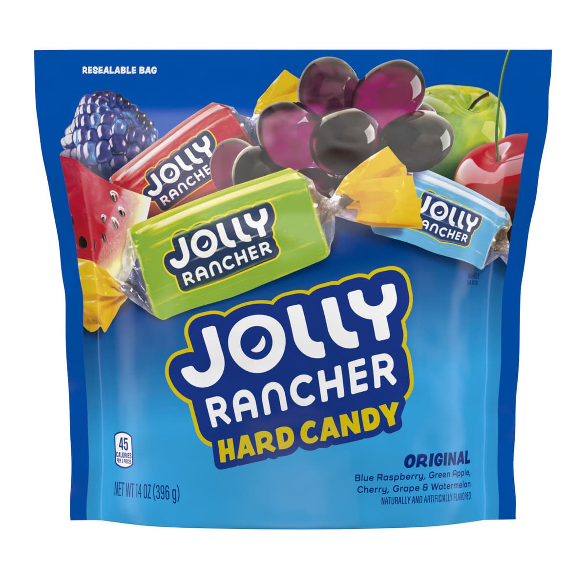Hard Candy, Blue Raspberry, Green Apple, Cherry, Grape, and Watermelon