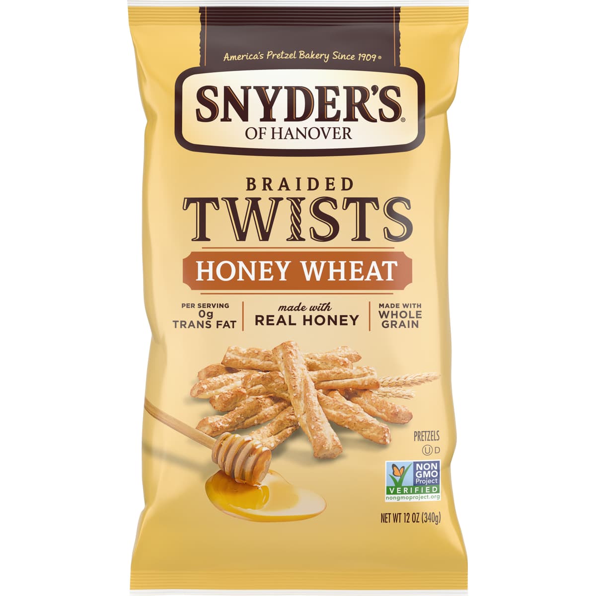Honey Wheat Braided Twists Pretzels