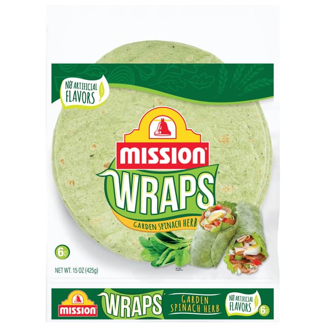 Garden Spinach Herb Wraps