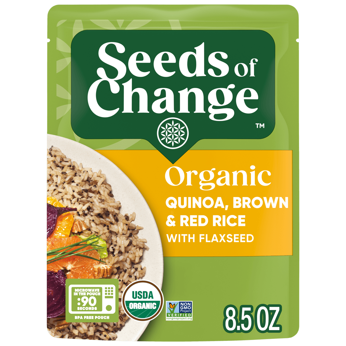 Organic Quinoa, Brown & Red Rice with Flaxseed