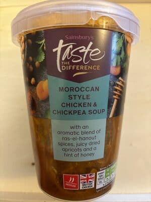 Moroccan Style Chicken & Chickpea Soup
