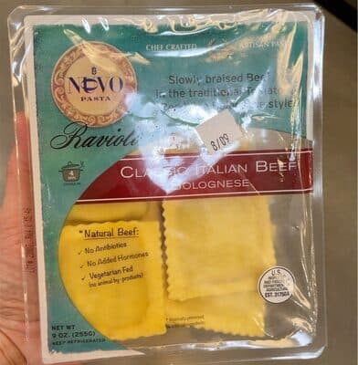 Nuovo Pasta Classic Italian Beef Bolognese Ravioli