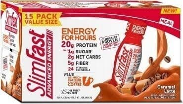 Caramel Latte Flavored Advanced Energy Meal Replacement Shake