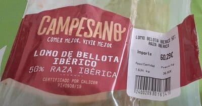 Lomo Ibrico De Bellota