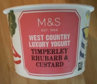 West country luxury yogurt Rhubarb Custard