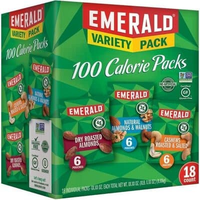 Emerald Variety Pack 100 Calorie Packs Nuts