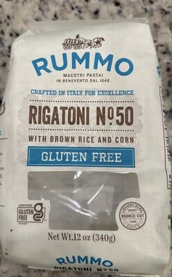 Gluten Free Pasta With Brown Rice And Corn, Rigatoni No. 50