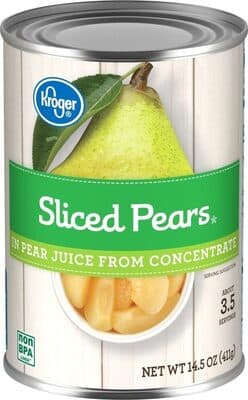 Sliced pears in pear juice