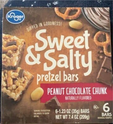Peanut Chocolate Chunk Flavored Sweet & Salty Pretzel Bars