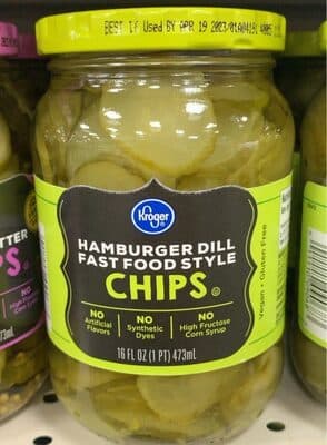 Hamburger Dill Fast Food Style Chips