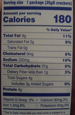 Kroger Sandwich Crackers, Peanut Butter
