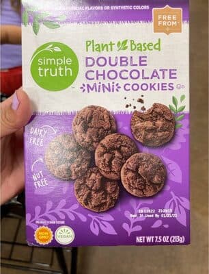 Plant based double chocolate mini cookies