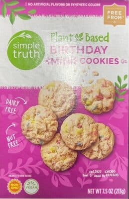 Plant Based Birthday Mini Cookies
