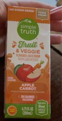 Simple truth fruit and veggie juice Apple Carrot