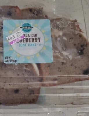 Vanilla Iced Blueberry Loaf Cake