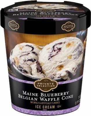 Maine Blueberry Belgian Waffle Cone Flavored Ice Cream