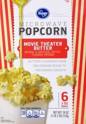 Movie theater butter microwave popcorn bags